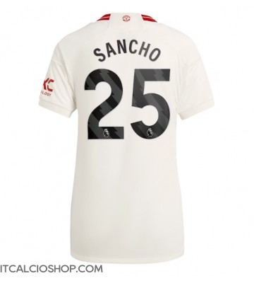 Manchester United Jadon Sancho #25 Terza Maglia Femmina 2023-24 Manica Corta